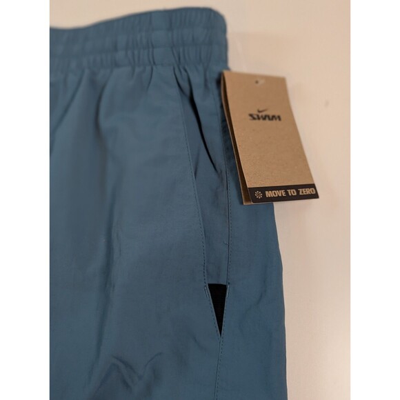 Nike Solid Icon Men's XXL 5" Volley & Swim Trunks NESSB636-344 Teal Blue - Picture 2 of 6